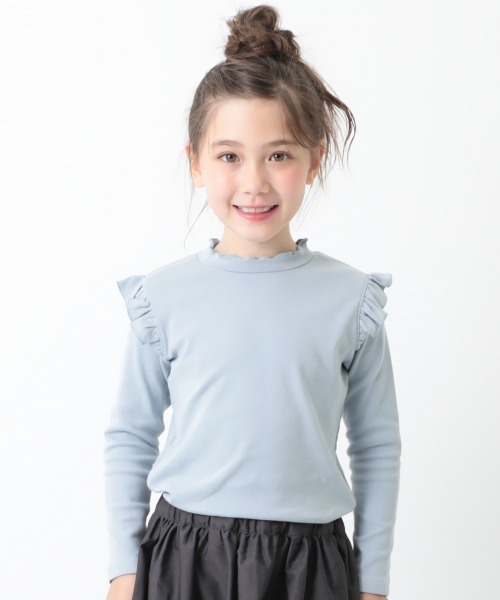 devirock（デビロック）の「ガールズデザイン長袖Tシャツ（Tシャツ/カットソー・キッズ・ブラック系その他/ブルー系その他/ラベンダー/レッド/ピンク系その他/ブラウン系その他/ホワイト系その他/ブラック系その他2/ブルー系その他2/パープル系その他/ピンク系その他2/ブラウン系その他2/ホワイト系その他2/ブラック系その他3/杢グレー/ブルー系その他3/パープル系その他2/ホワイト系その他3/スモークピンク/ブラウン系その他3・80ｃｍ/90cm/100cm/110cm/120cm/130cm/140cm/150cm/160cm）」の13枚目の写真