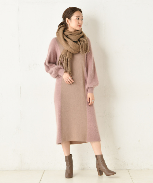 DouDou（ドゥドゥ）の「BIGフリンジストール（ストール/ショール・レディース・ブラウン/ブルー/ライトベージュ・FREE）」の5枚目の写真