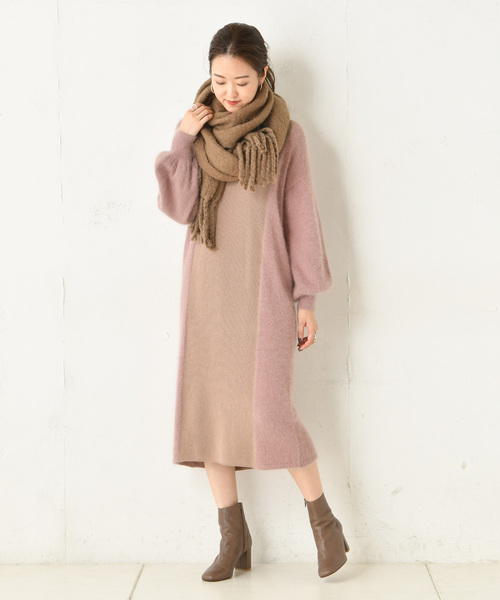 DouDou（ドゥドゥ）の「BIGフリンジストール（ストール/ショール・レディース・ブラウン/ブルー/ライトベージュ・FREE）」の6枚目の写真