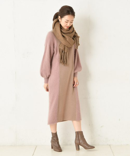 DouDou（ドゥドゥ）の「BIGフリンジストール（ストール/ショール・レディース・ブラウン/ブルー/ライトベージュ・FREE）」の7枚目の写真