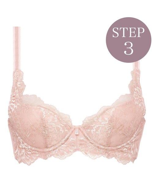 BRADELIS NEWYORK(ブラデリスニューヨーク)の「ヴィオラステップ3ブラ ブラデリス 育乳補整 補正下着(ブラジャー・レディース・ダークブルー/バーガンディー/ブラック/ピンク/ブルー/グレイッシュベージュ・C65/D65/E65/F65/G65/B70/C70/D70/E70/F70/B75/C75/D75/E75/F75/G70/G75)」の5枚目の写真