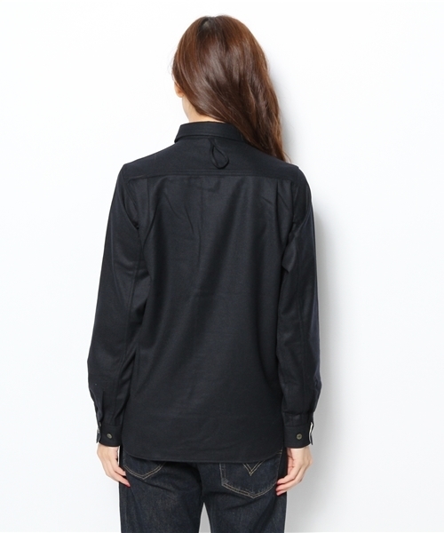 BEAMS BOY（ビームスボーイ）の「BEAMS BOY / フラノ 超チビラウンド襟 シャツ（シャツ/ブラウス・レディース・レッド系その他/ネイビー/グレー/ライトブラウン・ONE SIZE）」の7枚目の写真