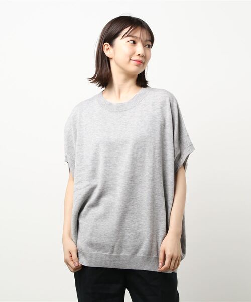 mizuiroind(ミズイロインド)の「コクーンワイドプルオーバー(ニット/セーター・レディース・ネイビー/グレー/ブラウン/ブルー/ブラック/キナリ・FREE)」の9枚目の写真