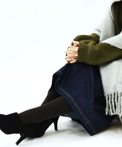 and it_(アンドイット)の「あったか裏起毛タイツ(タイツ/ストッキング・レディース・カーキ系/ブラック/チャコールグレー/カーキ/ボルドー/ダークブラウン・M~L/LL~3L/M/LL)」の13枚目の写真