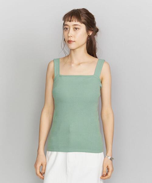 BEAUTY&YOUTH UNITED ARROWS（ビューティーアンドユースユナイテッドアローズ）の「BY テレコリブキャミソール ◆（キャミソール・レディース・ライム/ナチュラル/ブラック/ホワイト/コバルトブルー・FREE）」の10枚目の写真