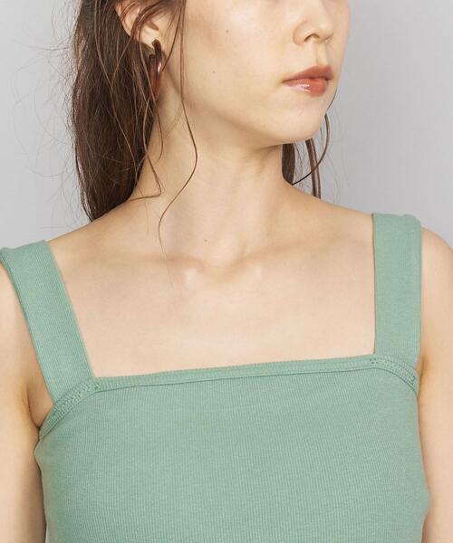 BEAUTY&YOUTH UNITED ARROWS（ビューティーアンドユースユナイテッドアローズ）の「BY テレコリブキャミソール ◆（キャミソール・レディース・ライム/ナチュラル/ブラック/ホワイト/コバルトブルー・FREE）」の7枚目の写真