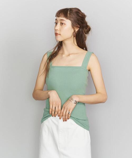 BEAUTY&YOUTH UNITED ARROWS（ビューティーアンドユースユナイテッドアローズ）の「BY テレコリブキャミソール ◆（キャミソール・レディース・ライム/ナチュラル/ブラック/ホワイト/コバルトブルー・FREE）」の18枚目の写真