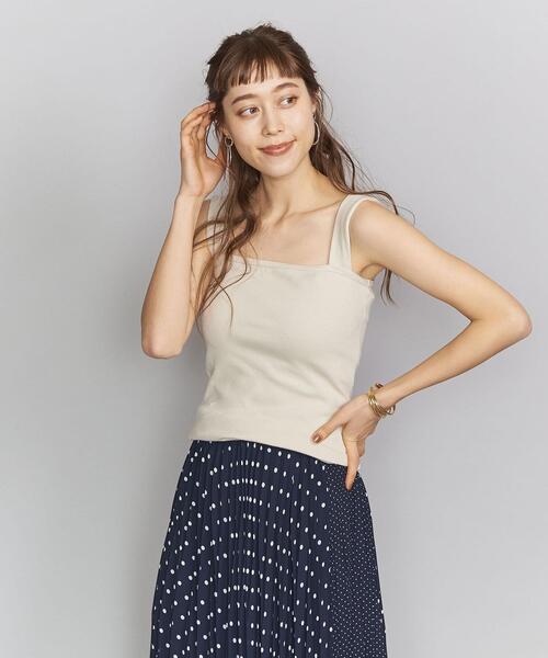 BEAUTY&YOUTH UNITED ARROWS（ビューティーアンドユースユナイテッドアローズ）の「BY テレコリブキャミソール ◆（キャミソール・レディース・ライム/ナチュラル/ブラック/ホワイト/コバルトブルー・FREE）」の16枚目の写真