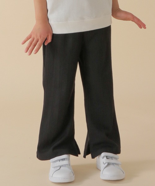 BAYFLOW（ベイフロー）の「[KIDS]リブワイドパンツ（その他パンツ・キッズ・ブラック/グレー/サックスブルー・SMALL/MEDIUM/LARGE/X-LARGE/XX-LARGE）」の2枚目の写真