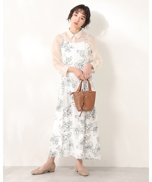 one after another NICE CLAUP（ワンアフターアナザーナイスクラップ）の「【web限定】シアーシャツセットキャミワンピース（ワンピース・レディース・アイボリー/ホワイト系その他/スモークピンク・FREE）」の17枚目の写真