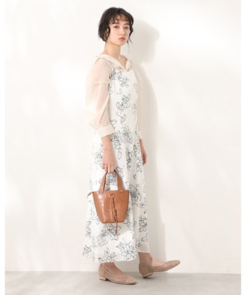 one after another NICE CLAUP（ワンアフターアナザーナイスクラップ）の「【web限定】シアーシャツセットキャミワンピース（ワンピース・レディース・アイボリー/ホワイト系その他/スモークピンク・FREE）」の5枚目の写真