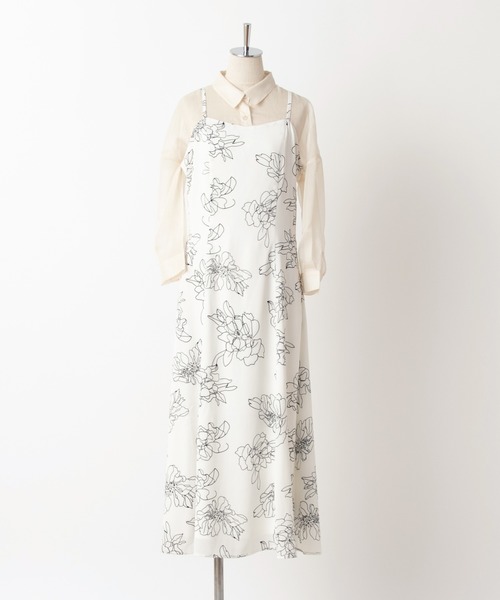 one after another NICE CLAUP（ワンアフターアナザーナイスクラップ）の「【web限定】シアーシャツセットキャミワンピース（ワンピース・レディース・アイボリー/ホワイト系その他/スモークピンク・FREE）」の15枚目の写真