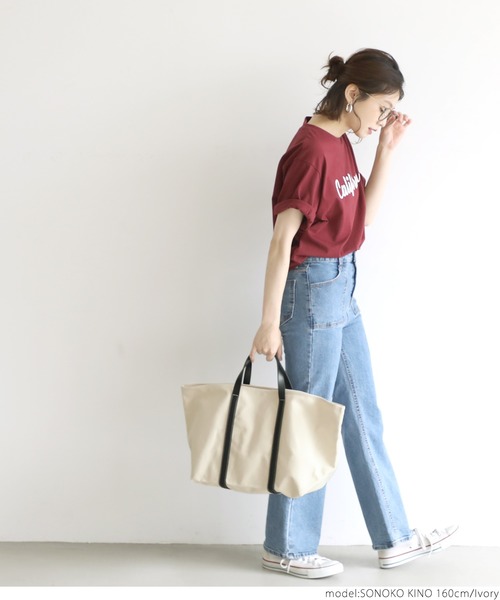 coca（coca）（コカ）の「大人上品トートバック（トートバッグ・レディース・ブラック/アイボリー・ONE SIZE）」の6枚目の写真