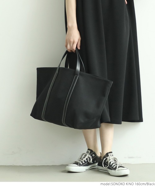 coca（coca）（コカ）の「大人上品トートバック（トートバッグ・レディース・ブラック/アイボリー・ONE SIZE）」の10枚目の写真