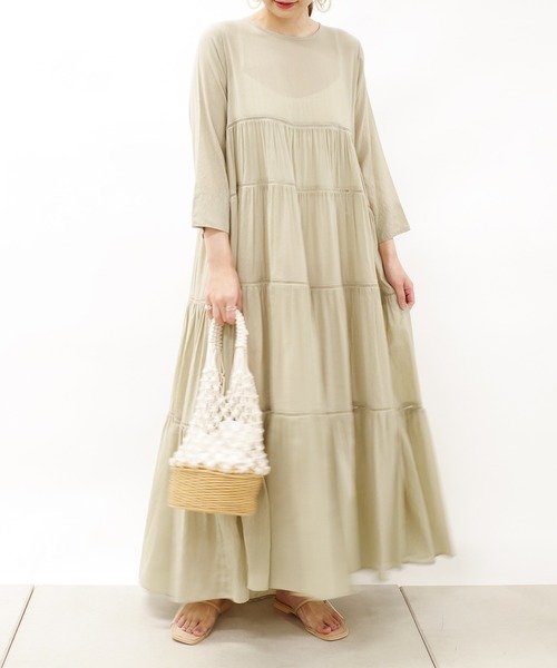 DouDou（ドゥドゥ）の「ハシゴレース2WAYワンピース（ワンピース・レディース・ブラック/カーキ・FREE）」の17枚目の写真