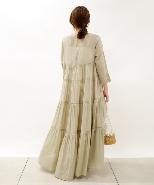 DouDou（ドゥドゥ）の「ハシゴレース2WAYワンピース（ワンピース・レディース・ブラック/カーキ・FREE）」の19枚目の写真