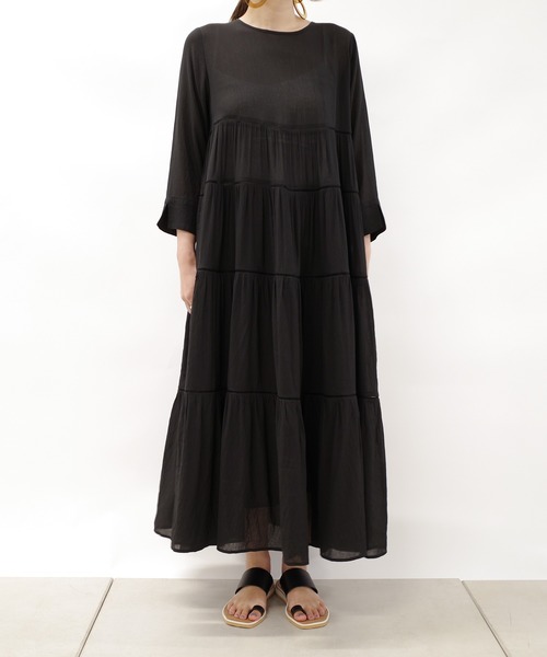 DouDou（ドゥドゥ）の「ハシゴレース2WAYワンピース（ワンピース・レディース・ブラック/カーキ・FREE）」の22枚目の写真