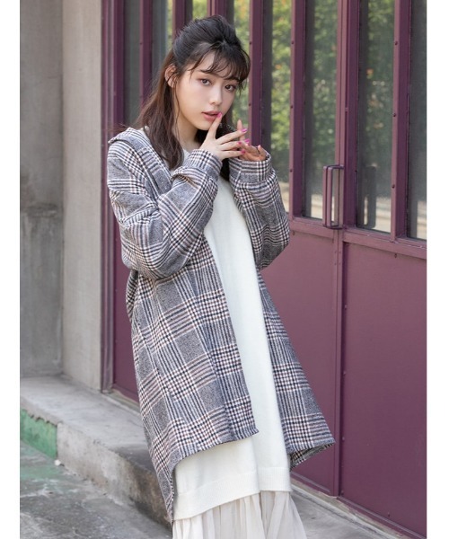 fifth（フィフス）の「オーバーサイズチェックシャツジャケット（シャツ/ブラウス・レディース・ブルー/ブラウン・MEDIUM）」の2枚目の写真