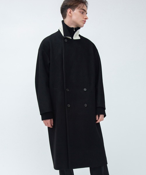 F（エフ）（エフ）の「【F】DOUBLE CHESTER COAT（チェスターコート・メンズ・ブラック・1/2）」の6枚目の写真