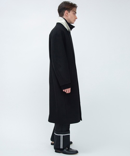 F（エフ）（エフ）の「【F】DOUBLE CHESTER COAT（チェスターコート・メンズ・ブラック・1/2）」の8枚目の写真