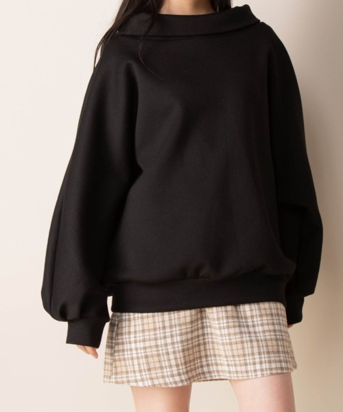 Mysa&Liina（ミーサリーナ）の「ゆるドルマンダンボールトップス（Tシャツ/カットソー・レディース・ブラック/ベージュ/アイボリー・M）」の2枚目の写真