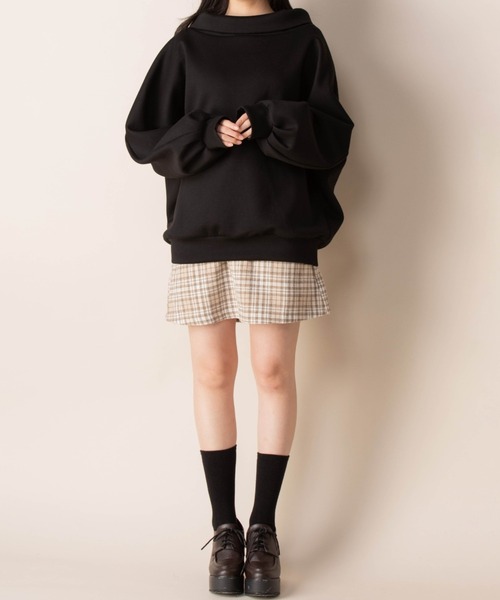 Mysa&Liina（ミーサリーナ）の「ゆるドルマンダンボールトップス（Tシャツ/カットソー・レディース・ブラック/ベージュ/アイボリー・M）」の14枚目の写真