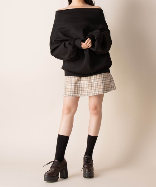Mysa&Liina（ミーサリーナ）の「ゆるドルマンダンボールトップス（Tシャツ/カットソー・レディース・ブラック/ベージュ/アイボリー・M）」の16枚目の写真