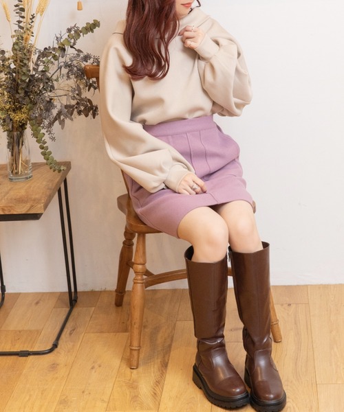 Mysa&Liina（ミーサリーナ）の「ゆるドルマンダンボールトップス（Tシャツ/カットソー・レディース・ブラック/ベージュ/アイボリー・M）」の10枚目の写真