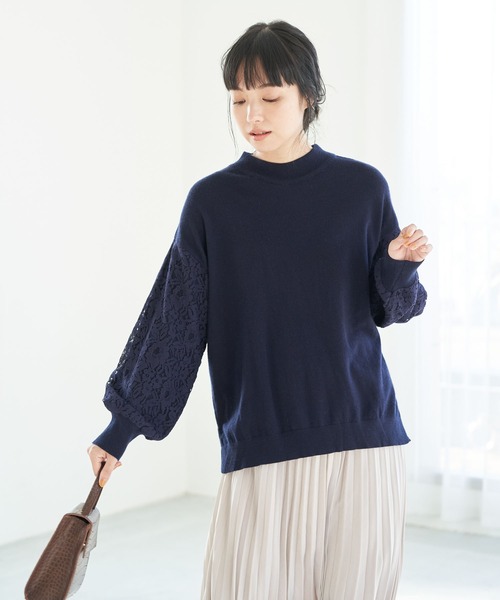 セール レーススリーブニットプルオーバー ニット セーター Earth Music Ecology アースミュージックアンドエコロジー のファッション通販 Zozotown