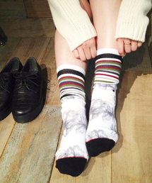 Kastane | 【STANCE】花柄ボーダーソックス(ソックス/靴下)