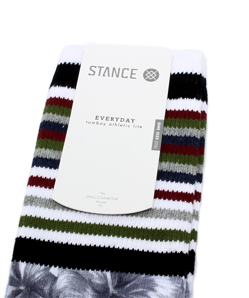 Kastane（カスタネ）の「【STANCE】花柄ボーダーソックス（ソックス/靴下・レディース・ブラック系その他・FREE）」の2枚目の写真