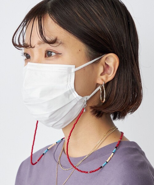 SHIPS(シップス)の「【WEB限定】SHIPS: 2WAY マスク ビーズ ストラップ(マスク・メンズ・マルチ/レッド/ブラック/ブルー・ONE SIZE)」の7枚目の写真