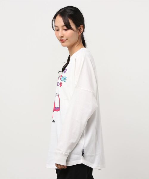 ANTIBAL(アンティバル)の「ANTIBAL/アンティバル MULGAグラフィック ビッグシルエットロンT 211AN2LT010(Tシャツ/カットソー・レディース・ホワイト/ブラック・FREE)」の4枚目の写真