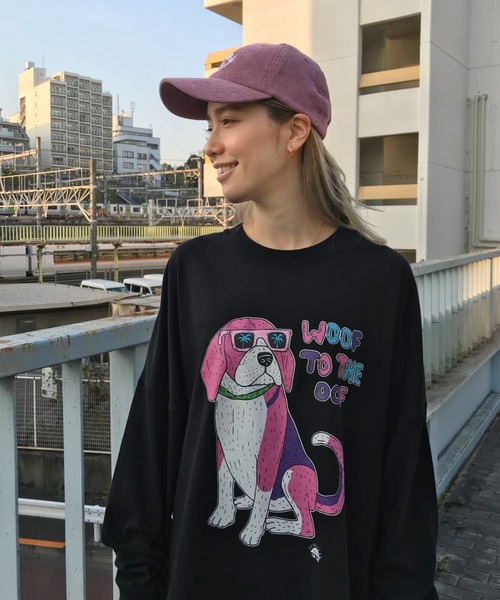 ANTIBAL(アンティバル)の「ANTIBAL/アンティバル MULGAグラフィック ビッグシルエットロンT 211AN2LT010(Tシャツ/カットソー・レディース・ホワイト/ブラック・FREE)」の2枚目の写真