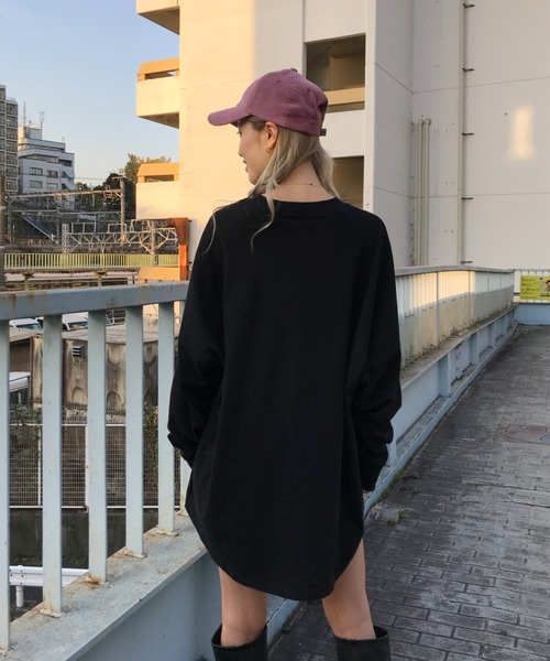ANTIBAL(アンティバル)の「ANTIBAL/アンティバル MULGAグラフィック ビッグシルエットロンT 211AN2LT010(Tシャツ/カットソー・レディース・ホワイト/ブラック・FREE)」の6枚目の写真