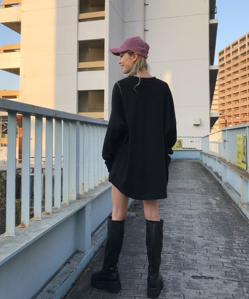 ANTIBAL(アンティバル)の「ANTIBAL/アンティバル MULGAグラフィック ビッグシルエットロンT 211AN2LT010(Tシャツ/カットソー・レディース・ホワイト/ブラック・FREE)」の8枚目の写真