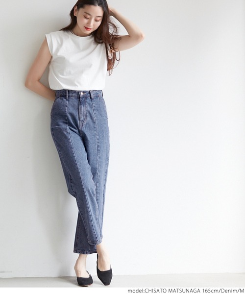 coca（coca）（コカ）の「センターシームデニムパンツ（デニムパンツ・レディース・ブルー系その他・MEDIUM/LARGE）」の3枚目の写真