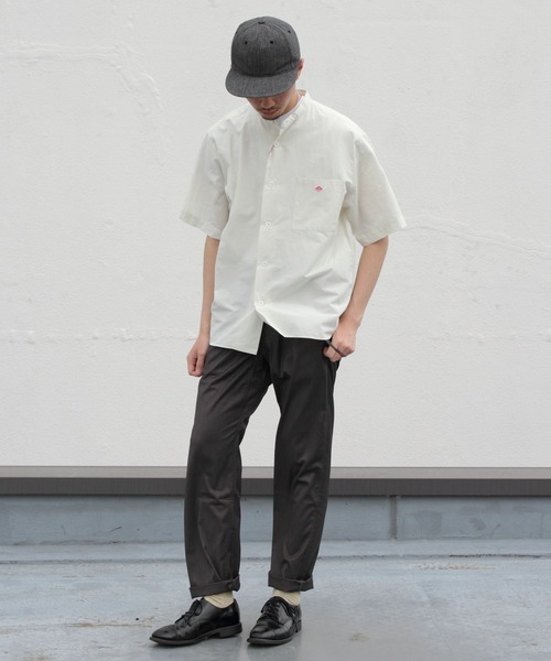 DANTON(ダントン)の「DANTON/ダントン コットンリネンブロードシャツ COTTON LINEN BROAD SHIRT JD-3788 SCL(シャツ/ブラウス・メンズ・ネイビー/アイボリー/チャコールグレー・42/40/38)」の7枚目の写真