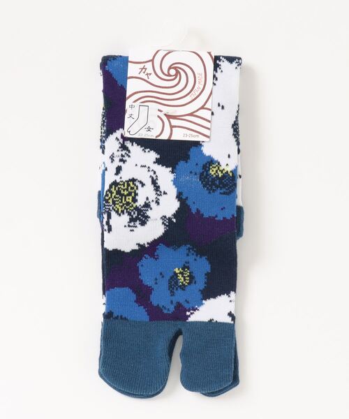 カヤ（カヤ）の「【カヤ】足袋型くつ下23～25cm モダン椿（ソックス/靴下・レディース・ピンク/ブルー/グリーン・FREE）」の11枚目の写真