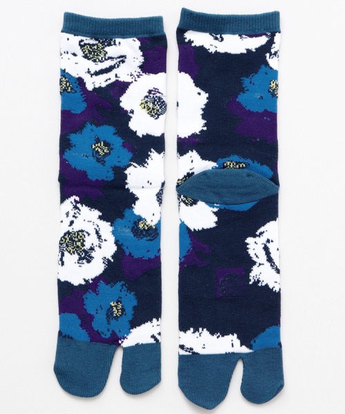 カヤ（カヤ）の「【カヤ】足袋型くつ下23～25cm モダン椿（ソックス/靴下・レディース・ピンク/ブルー/グリーン・FREE）」の12枚目の写真