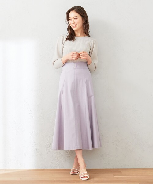 Feroux（フェルゥ）の「【前後着用可】RIBデザインパフ ニット（ニット/セーター・レディース・ベージュ系/ブラック系/ライラック系・2）」の16枚目の写真