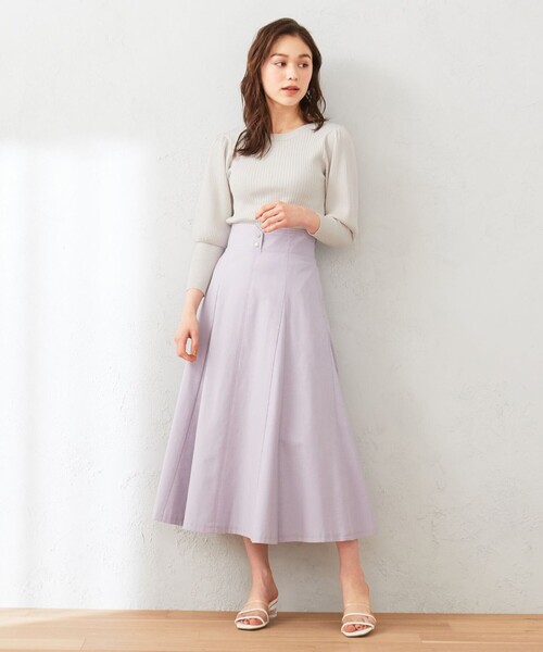 Feroux（フェルゥ）の「【前後着用可】RIBデザインパフ ニット（ニット/セーター・レディース・ベージュ系/ブラック系/ライラック系・2）」の17枚目の写真