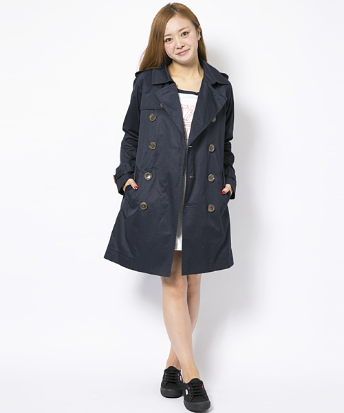 X-girl（エックスガール）の「【mini4月号掲載】TRENCH COAT（トレンチコート・レディース・ベージュ/ネイビー・1/2）」の2枚目の写真