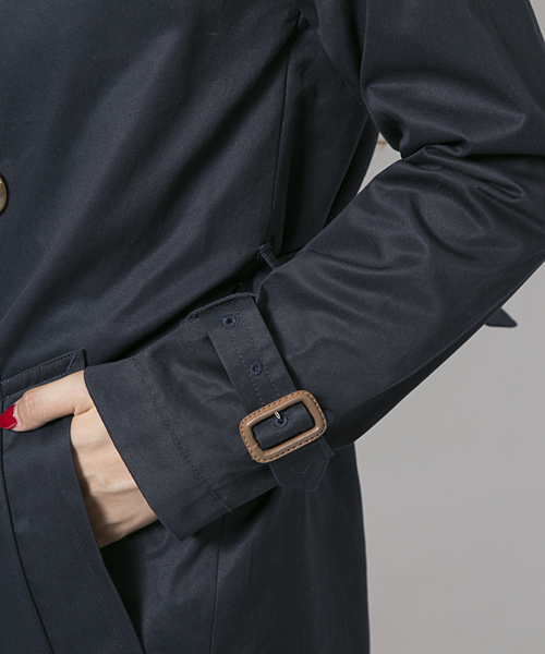 X-girl（エックスガール）の「【mini4月号掲載】TRENCH COAT（トレンチコート・レディース・ベージュ/ネイビー・1/2）」の8枚目の写真