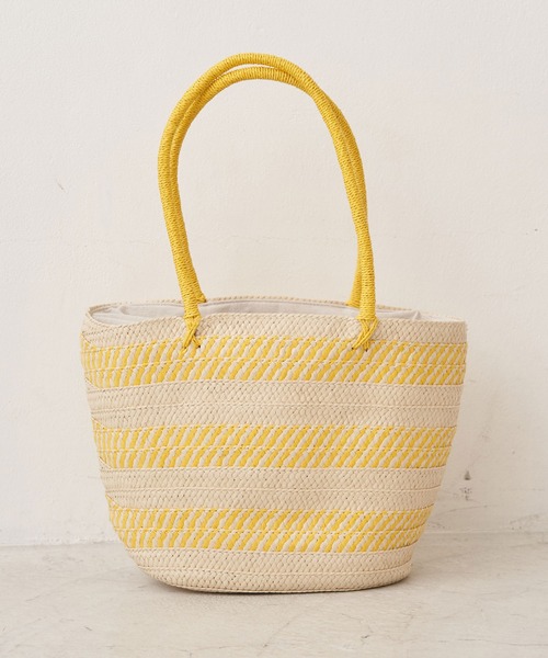 ROPE' PICNIC(ロペピクニック)の「ツートンブレード巾着付バスケット(トートバッグ・レディース・ネイビー/オレンジ/イエロー系その他・FREE)」の12枚目の写真