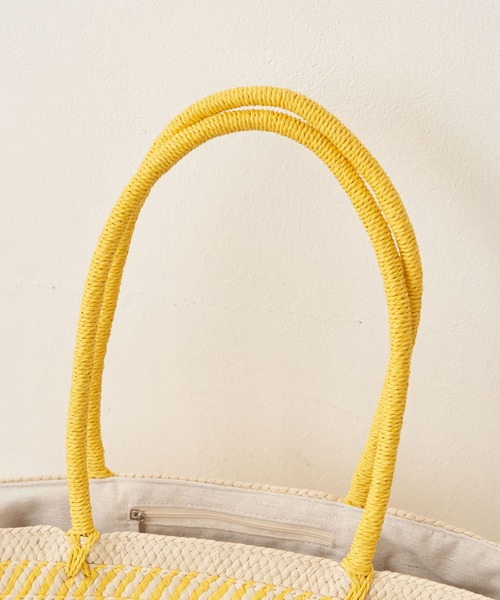 ROPE' PICNIC(ロペピクニック)の「ツートンブレード巾着付バスケット(トートバッグ・レディース・ネイビー/オレンジ/イエロー系その他・FREE)」の10枚目の写真