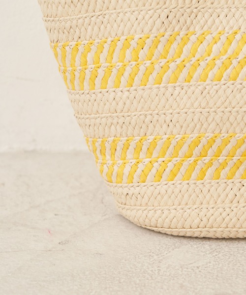 ROPE' PICNIC(ロペピクニック)の「ツートンブレード巾着付バスケット(トートバッグ・レディース・ネイビー/オレンジ/イエロー系その他・FREE)」の7枚目の写真