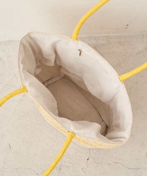 ROPE' PICNIC(ロペピクニック)の「ツートンブレード巾着付バスケット(トートバッグ・レディース・ネイビー/オレンジ/イエロー系その他・FREE)」の9枚目の写真