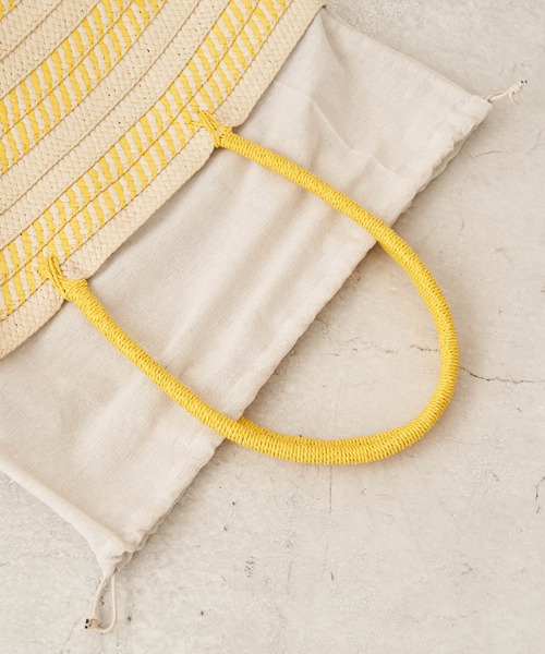 ROPE' PICNIC(ロペピクニック)の「ツートンブレード巾着付バスケット(トートバッグ・レディース・ネイビー/オレンジ/イエロー系その他・FREE)」の13枚目の写真