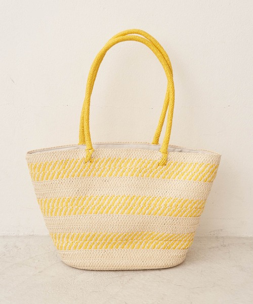ROPE' PICNIC(ロペピクニック)の「ツートンブレード巾着付バスケット(トートバッグ・レディース・ネイビー/オレンジ/イエロー系その他・FREE)」の8枚目の写真